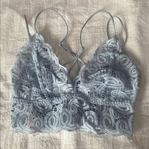 PINK Victoria's Secret Lace Bralette in Soft Blue